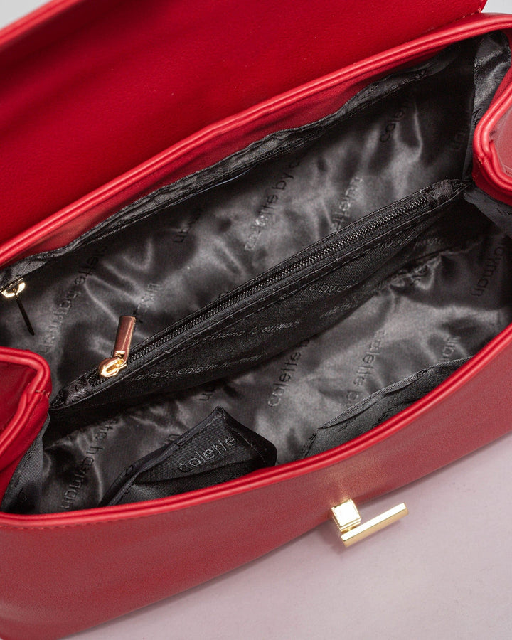 Red Radha Scarf Tote Bag | Tote Bags