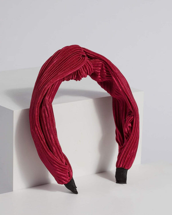 Red Ribbed Fabric Headband | Hair Accessories