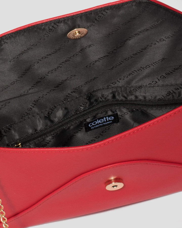 Red Samantha Square Clutch Bag | Clutch Bags