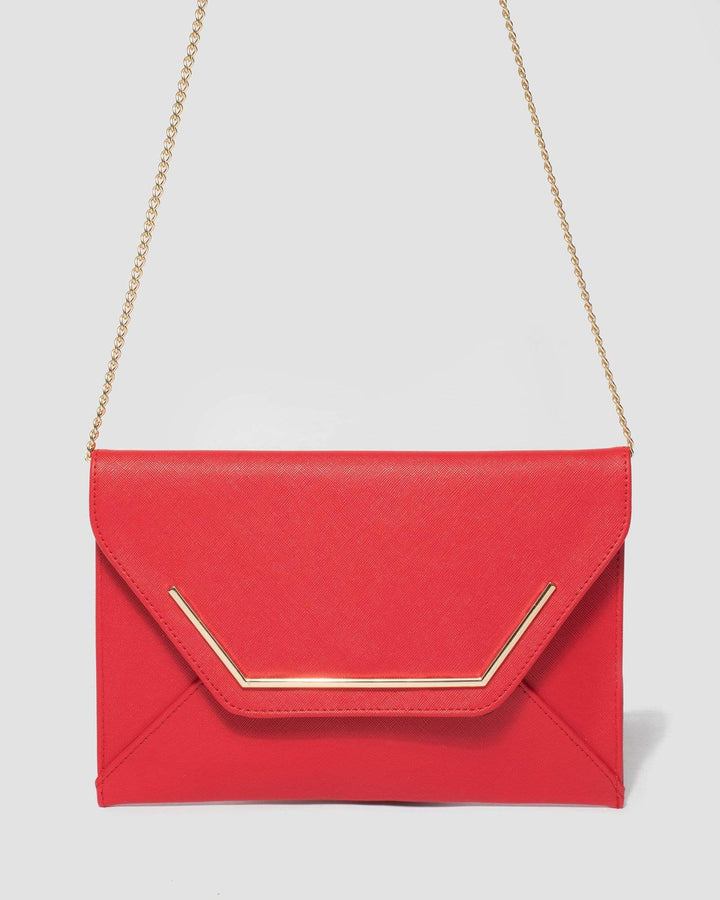 Red Samantha Square Clutch Bag | Clutch Bags