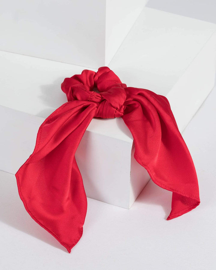 Red Scrunchie With Large Bow | Accessories
