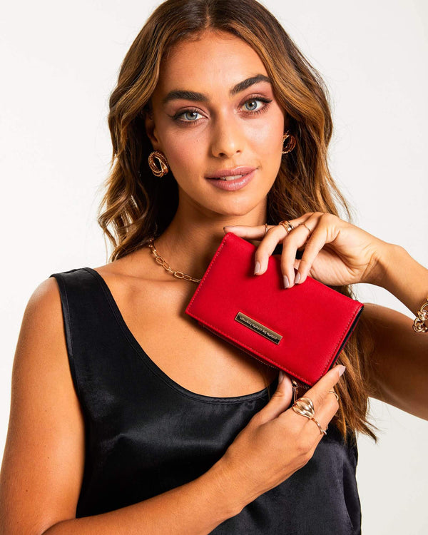 Red Selena Zip Wallet | Wallets