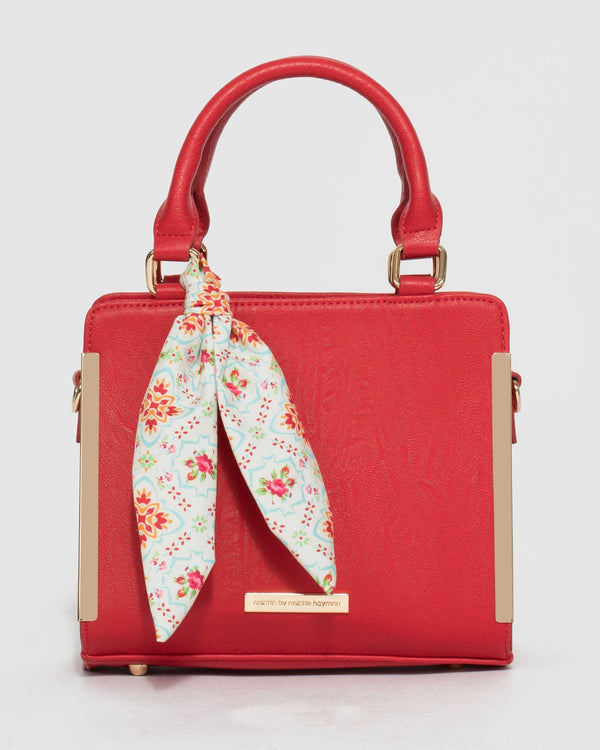Red Sia Scarf Mini Tote Bag | Mini Bags