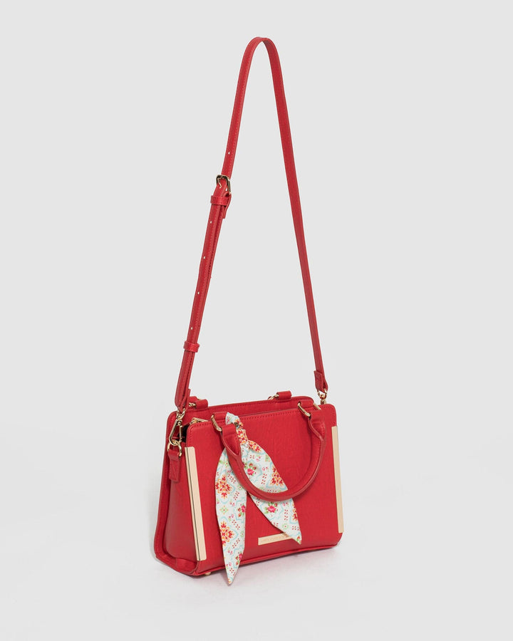 Colette by Colette Hayman Red Sia Scarf Mini Tote Bag
