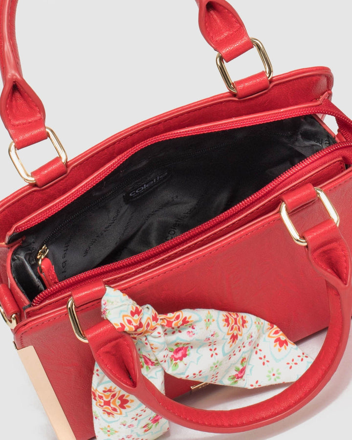 Colette by Colette Hayman Red Sia Scarf Mini Tote Bag