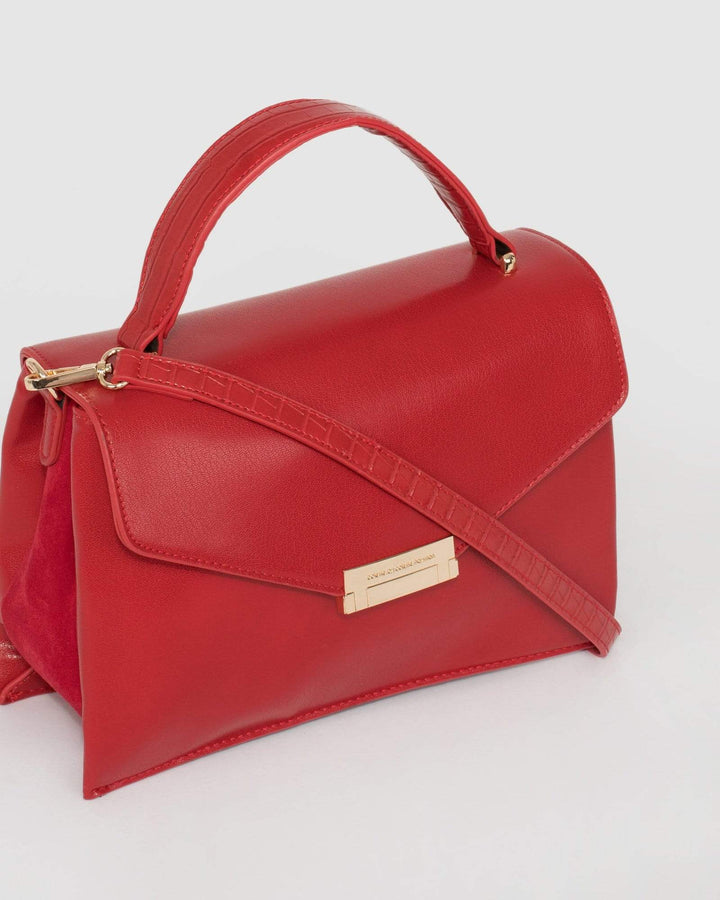 Red Tonya Top Handle Bag |