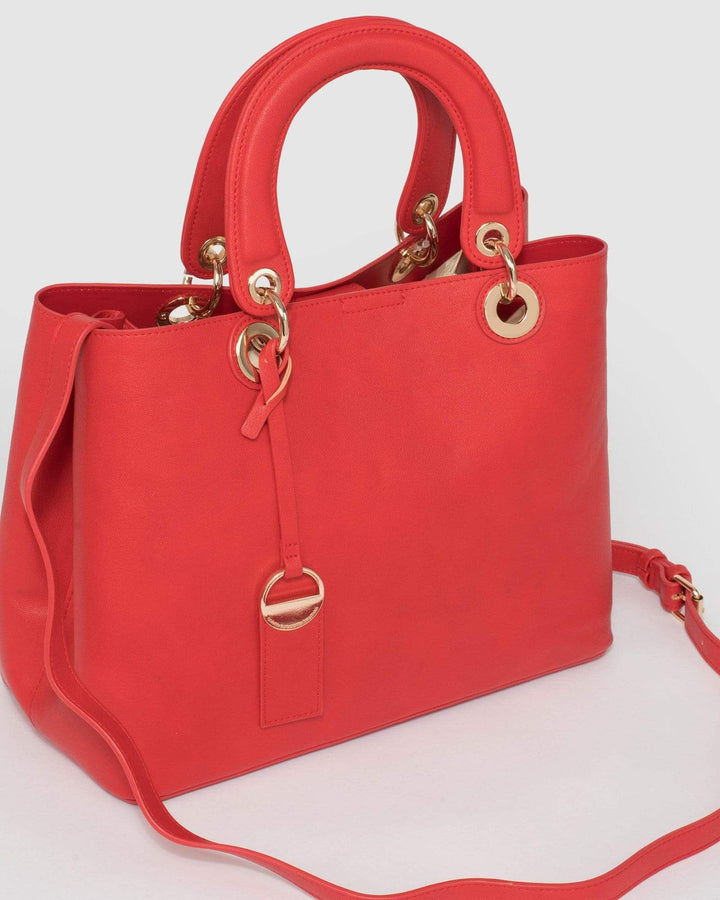 Red Tori Medium Tote Bag | Tote Bags