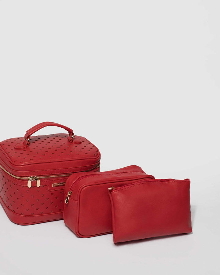 Red Valentine Cosmetic Case | Cosmetic Cases