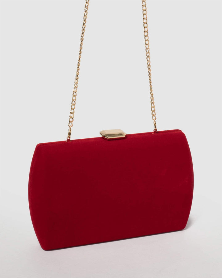 Red Velvet Ash Hardcase Clutch Bag | Clutch Bags