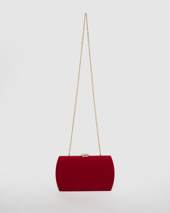 Red Velvet Ash Hardcase Clutch Bag | Clutch Bags