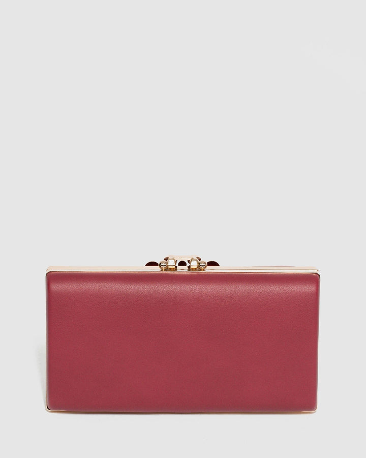 Red Victoria Clip Clutch Bag | Clutch Bags