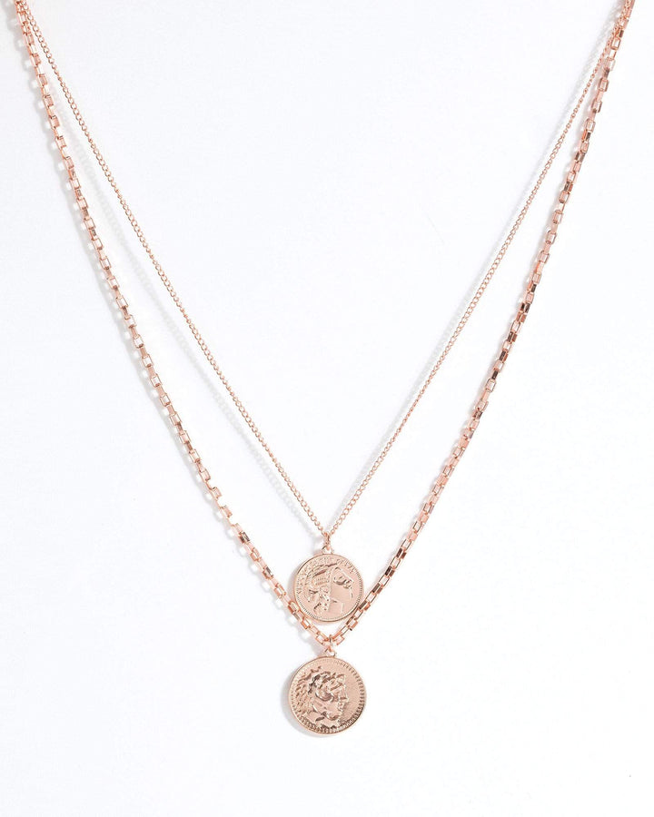 Rose Gold 2 Pack Coin Necklaces | Necklaces