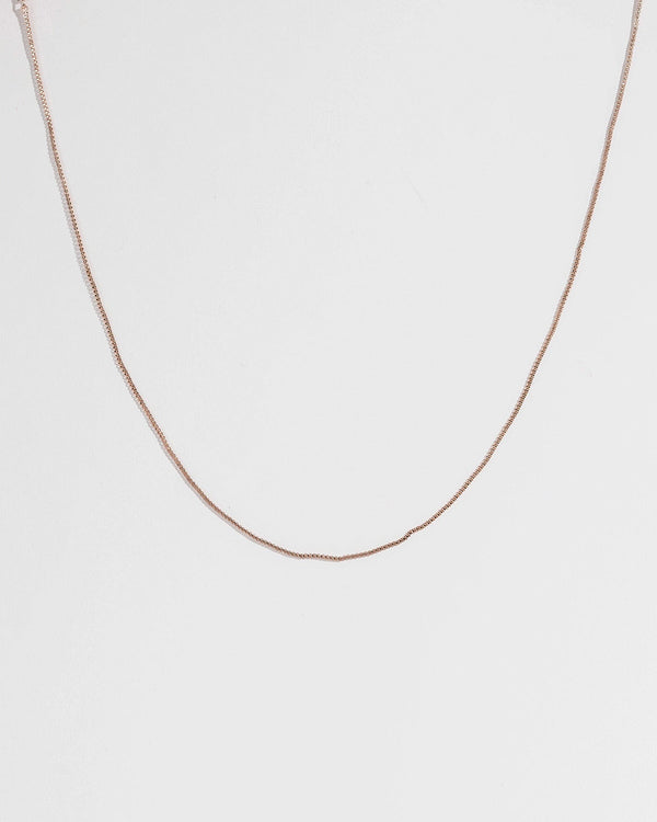 Colette by Colette Hayman Rose Gold 48cm Fine Box Chain Necklace