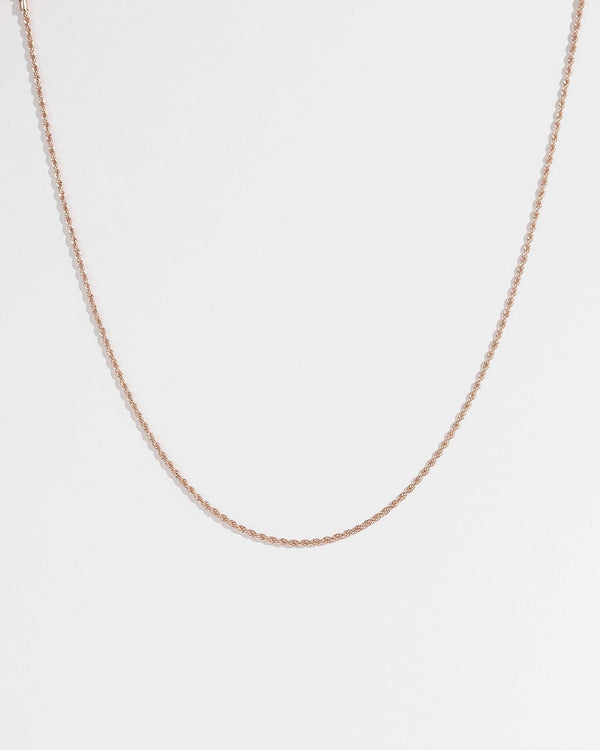 Colette by Colette Hayman Rose Gold 48cm Rope Chain Necklace