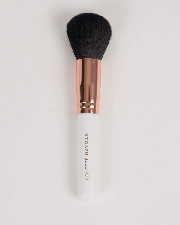 Rose Gold and White Blusher Face Brush | Cosmetics