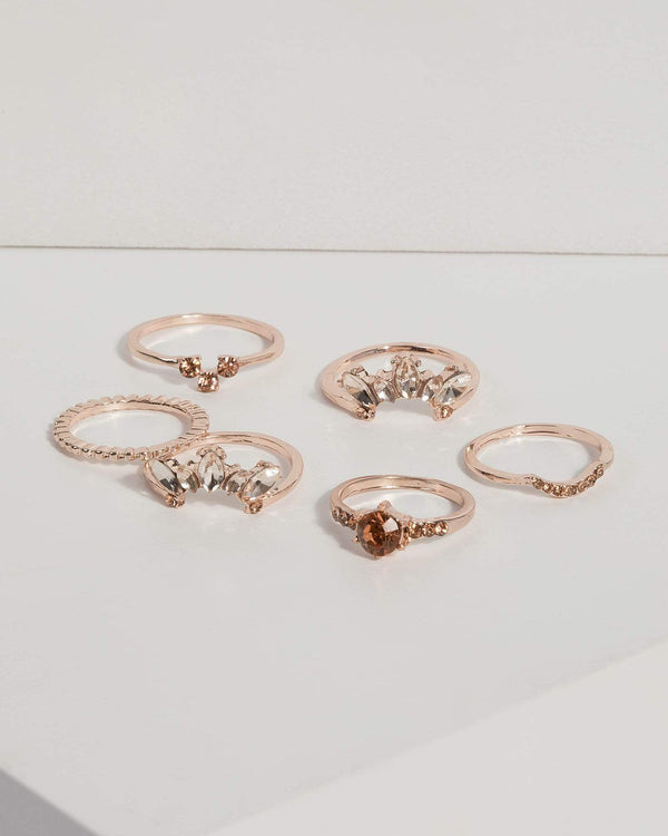 Rose Gold Assorted Ring Set | Rings