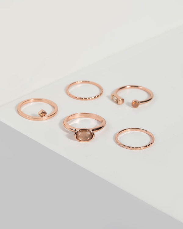 Rose Gold Assorted Stackable Rings | Rings