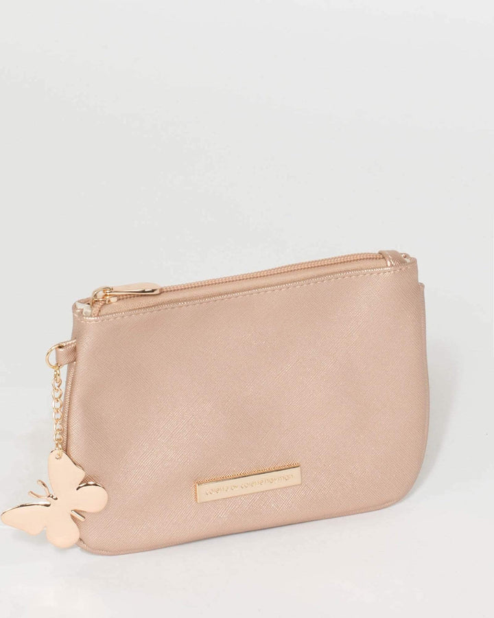 Rose Gold Butterfly Charm Purse | Purses