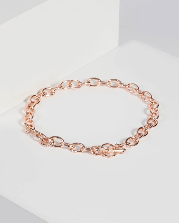 Rose Gold Chain Pearl Detail Necklace | Necklaces