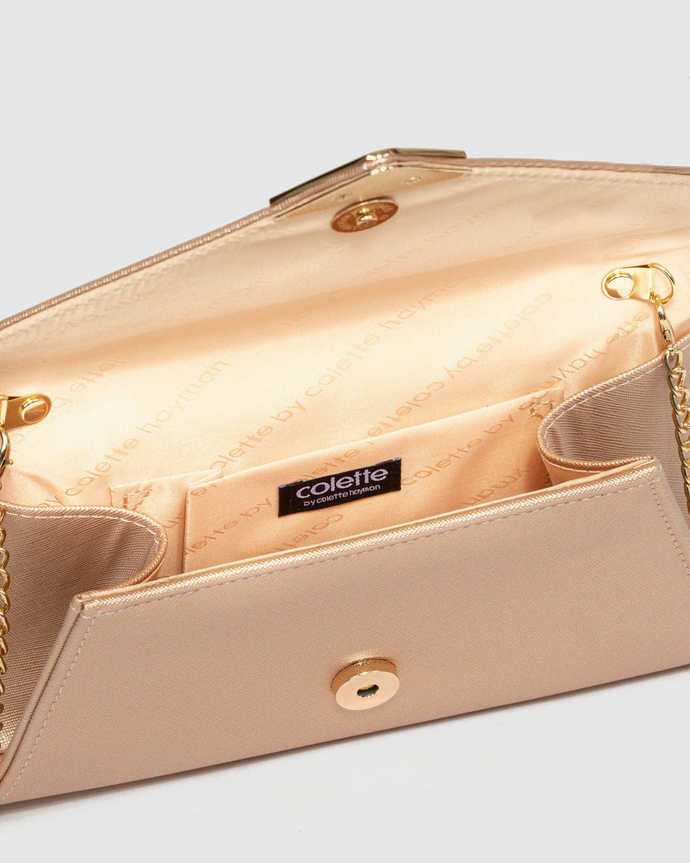 Clutch Handbag Colette Rose Gold Clutch Rose Gold Clare Metal Tip
