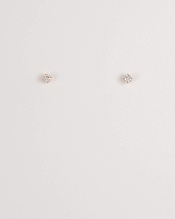 Rose Gold Crystal Claw Stud Earrings | Earrings