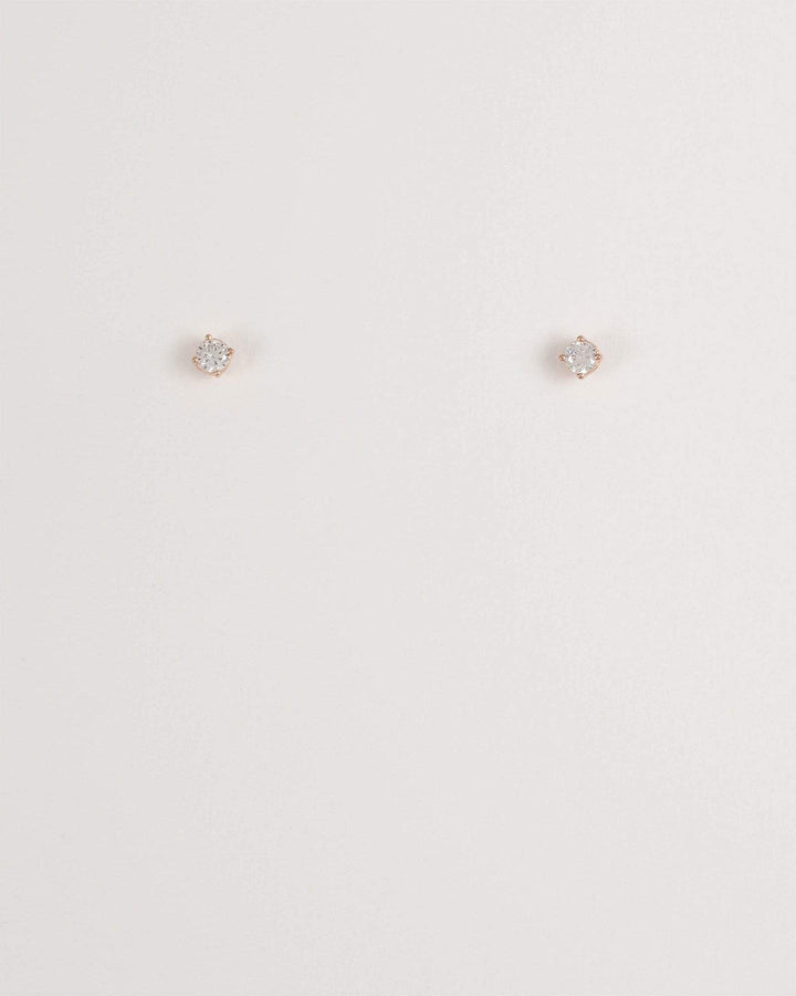 Rose Gold Crystal Claw Stud Earrings | Earrings