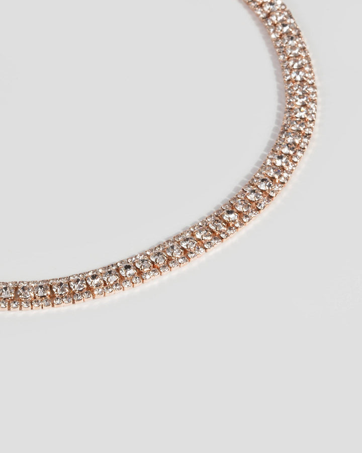 Rose Gold Crystal Cup Chain Necklace | Necklaces