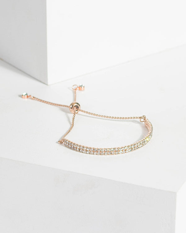 Colette by Colette Hayman Rose Gold Diamante Cup Chain Bracelet