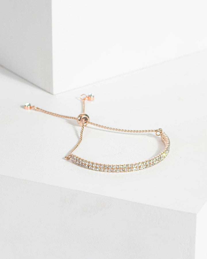 Colette by Colette Hayman Rose Gold Diamante Cup Chain Bracelet