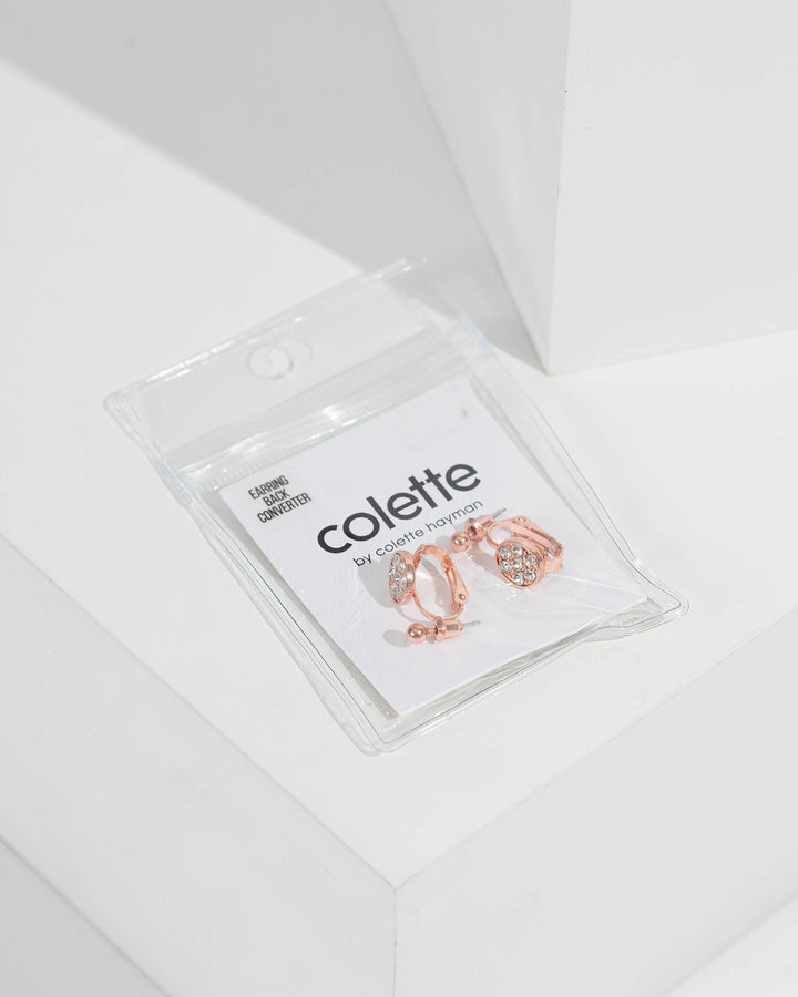 Rose Gold Diamante Earring Back Converter | Accessories