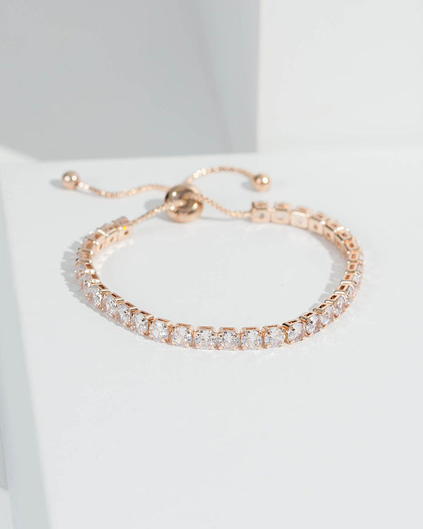 Colette by Colette Hayman Rose Gold Diamante Row Band Bracelet