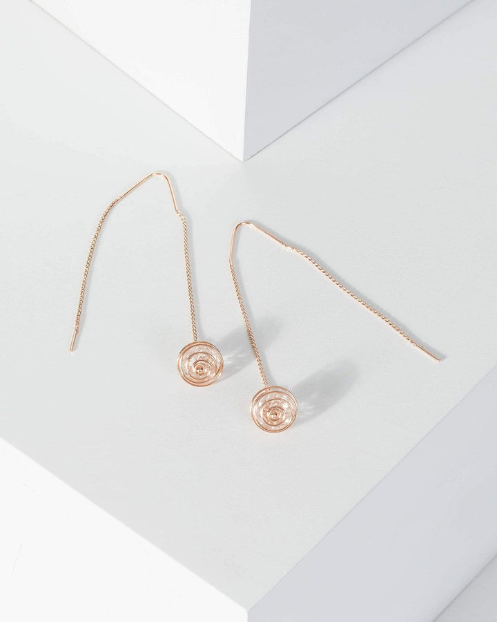 Rose Gold Dropped Organic Metal Earrings | Earrings