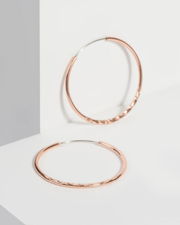 Rose Gold Fine Hoop Earrings | Earrings