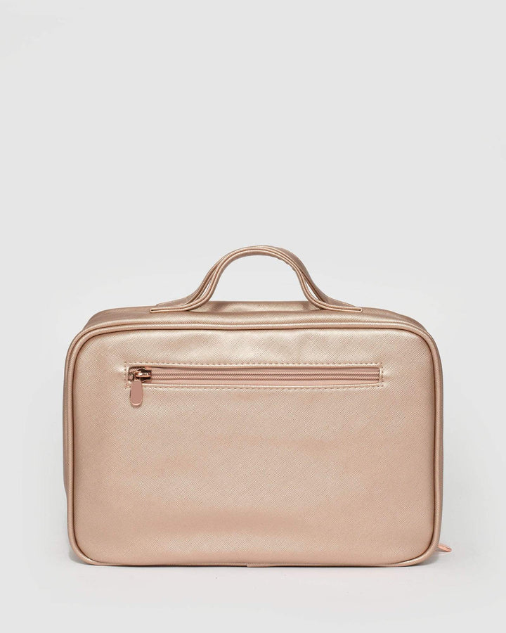 Rose Gold Fold Out Cosmetic Case | Cosmetic Cases