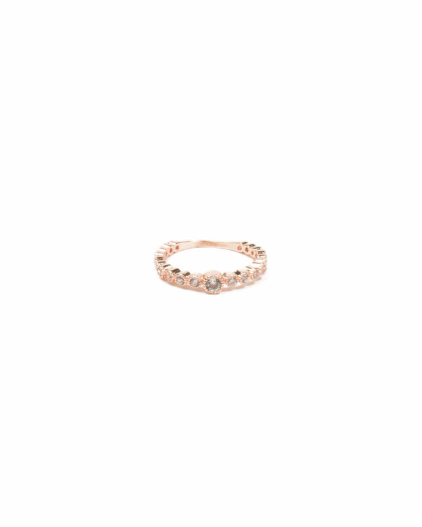 Colette by Colette Hayman Rose Gold Gradual Stone Ring - Large
