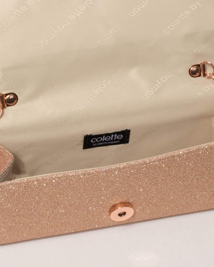 Rose Gold Jordan Clutch Bag | Clutch Bags