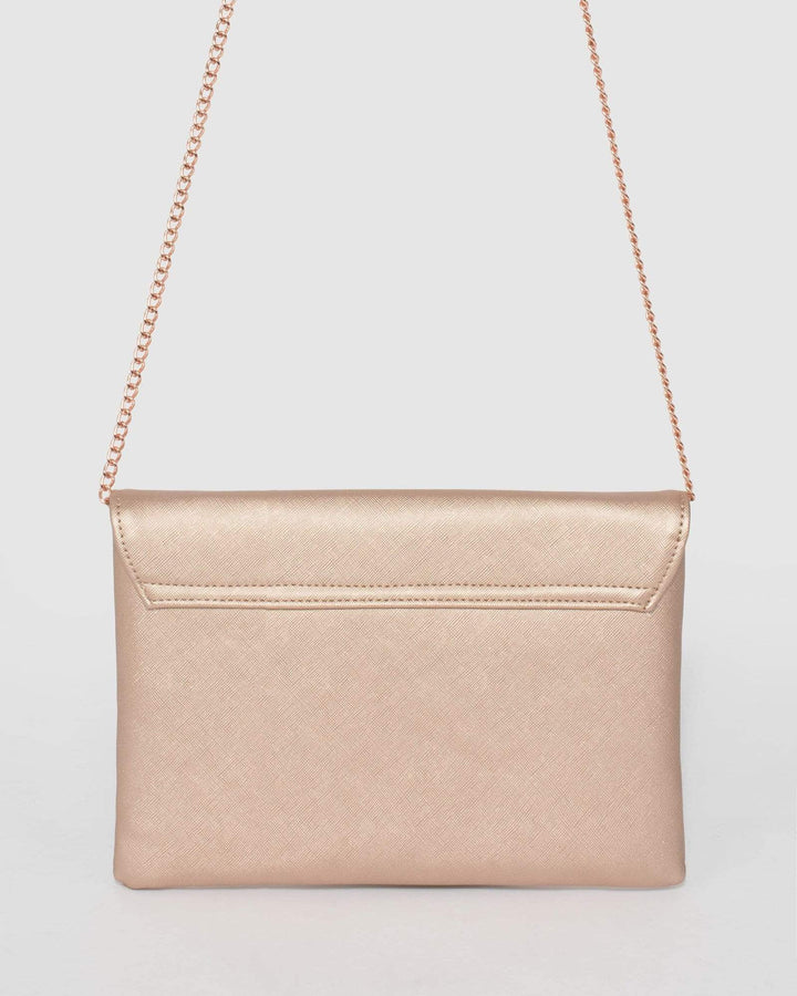 Rose Gold Jordana Clutch Bag | Clutch Bags
