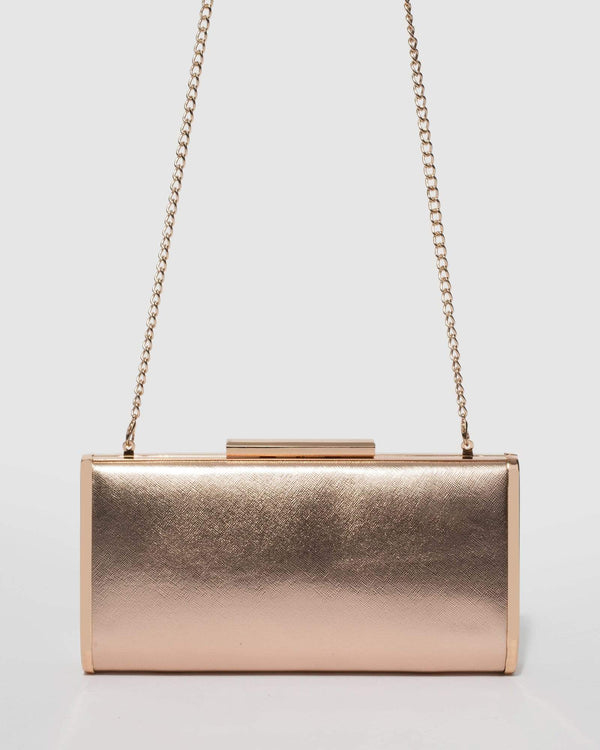 Rose Gold Kendall Clutch Bag | Clutch Bags