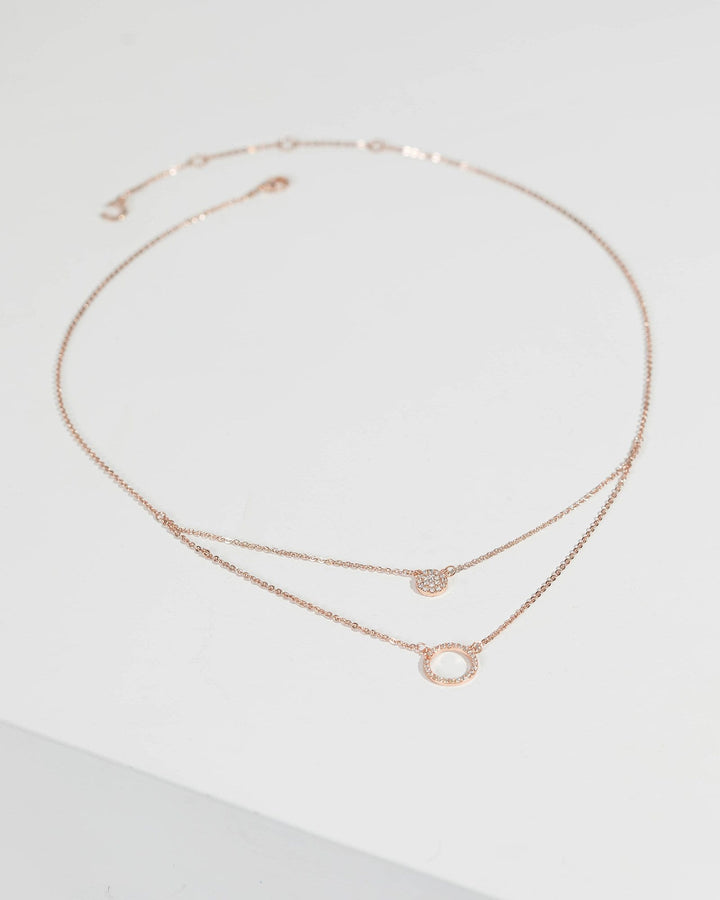 Rose Gold Layered Circles Necklace | Necklaces
