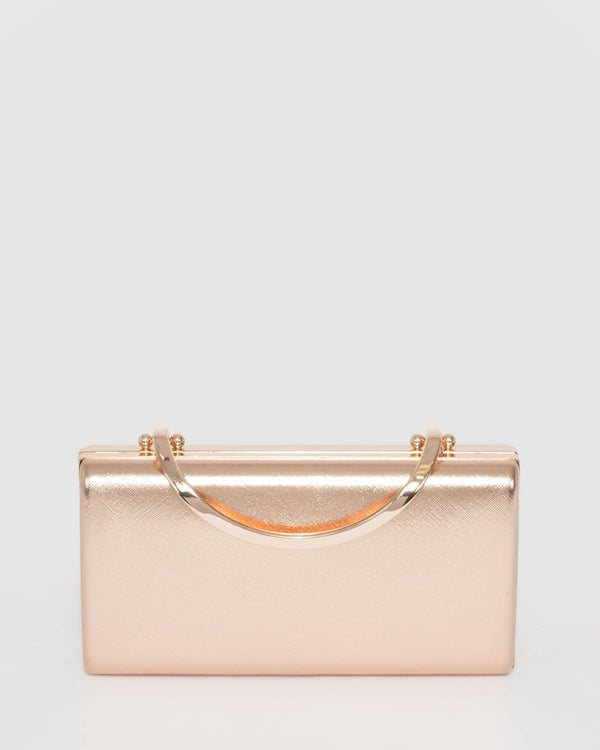 Rose Gold Lilah Evening Clutch Bag | Clutch Bags