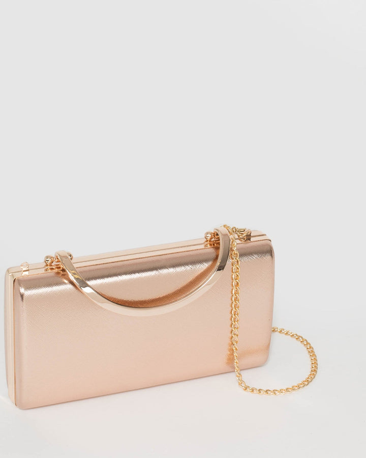 Rose Gold Lilah Evening Clutch Bag | Clutch Bags