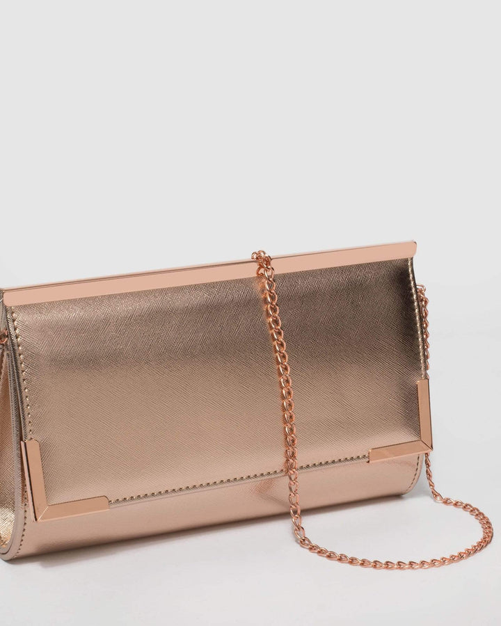 Rose Gold Mimi Bar Clutch Bag | Clutch Bags