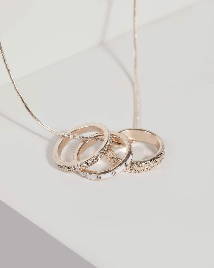 Rose Gold Multi Pendant Necklace | Necklaces