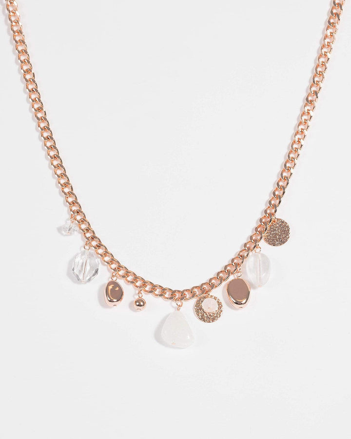 Rose Gold Pearl Organic Disc Necklace | Necklaces