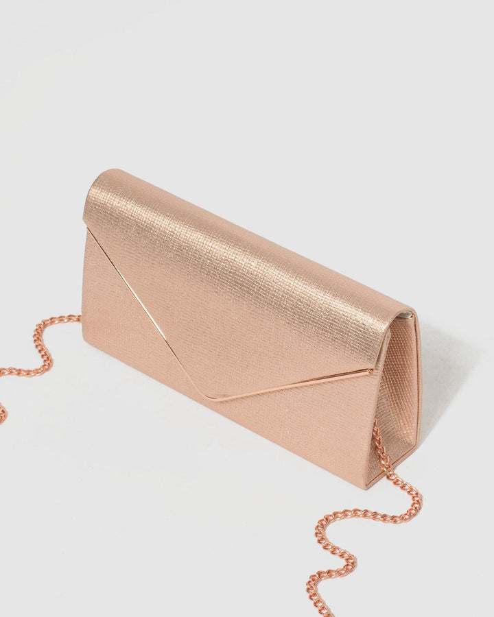 Rose Gold Sammie Clutch Bag | Clutch Bags