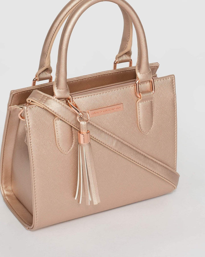 Rose Gold Sia Tassel Mini Bag | Mini Bags