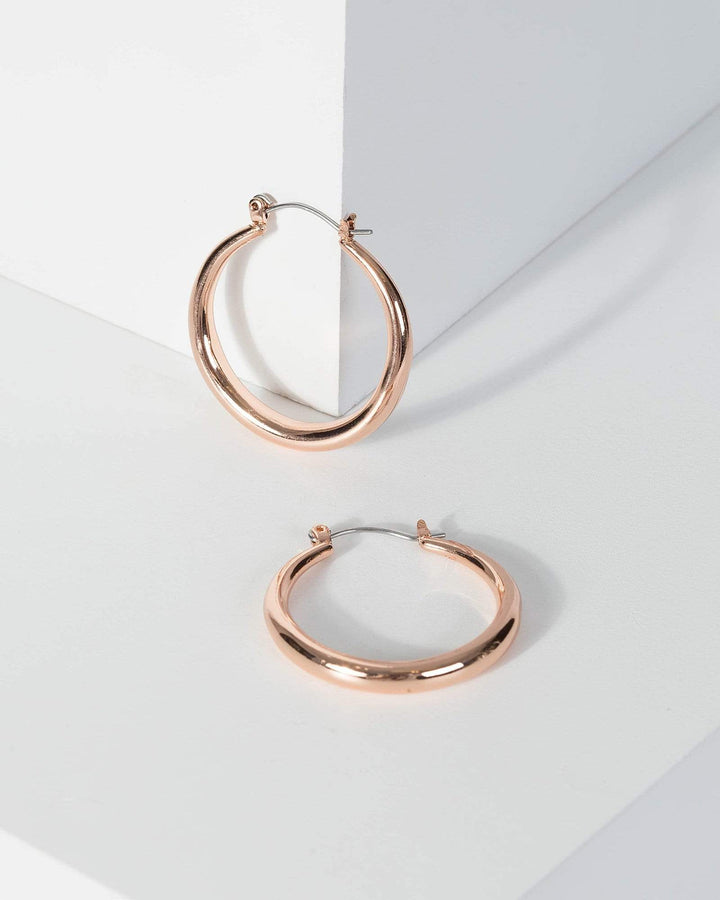 Rose Gold Small Round Hoop Earrings | Earrings