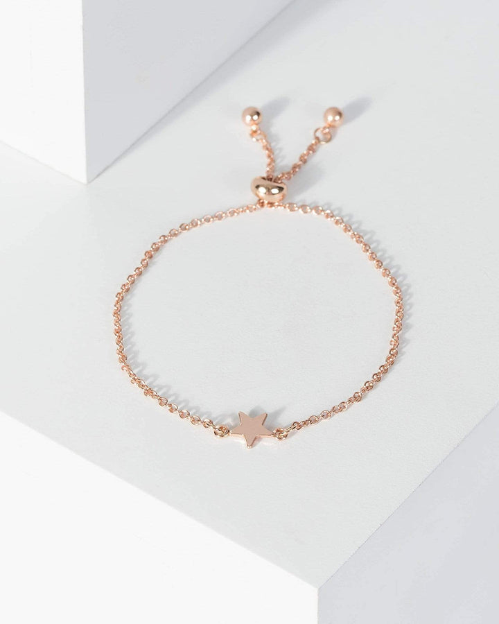 Rose Gold Star Fine Toggle Bracelet | Wristwear