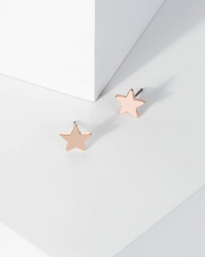Rose Gold Star Stud Earrings | Earrings
