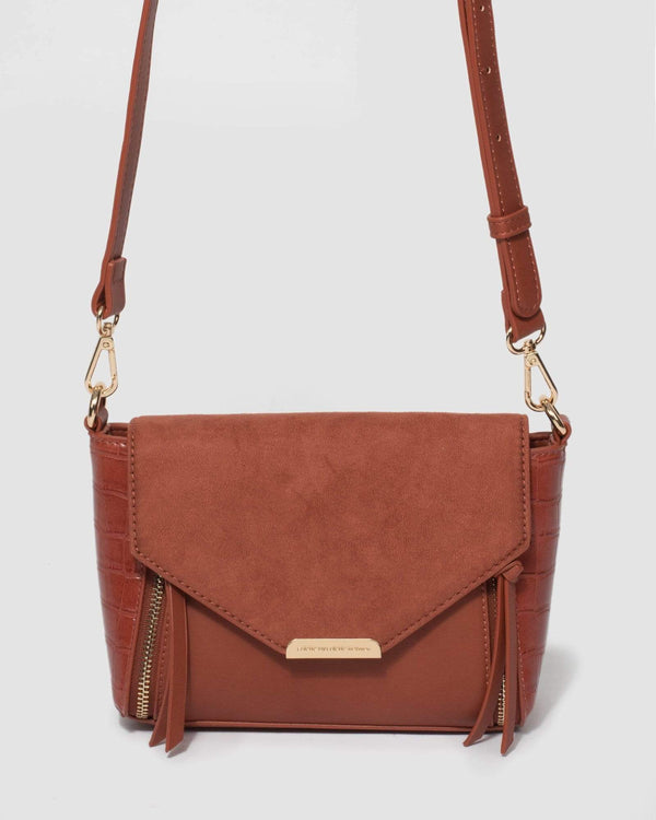 Rust Lydia Zip Crossbody Bag | Crossbody Bags
